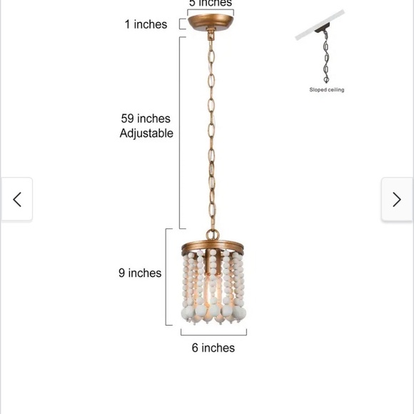 Elegant Kitchen Island boho bead lights! - Picture 3 of 3